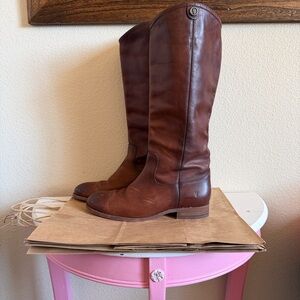 Frye Brown Leather Knee-High Boots